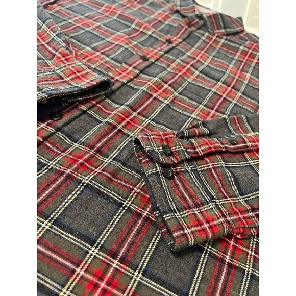 Eddie Bauer Gray Flannel Button Down Shirt Sz XXL‎ SU7256 - Picture 2 of 5